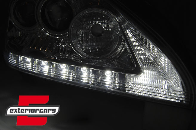 Prednja svjetla LED TubeLight dizajn (crna) / Lexus RX XU30 (2003-2009) - Slika 2