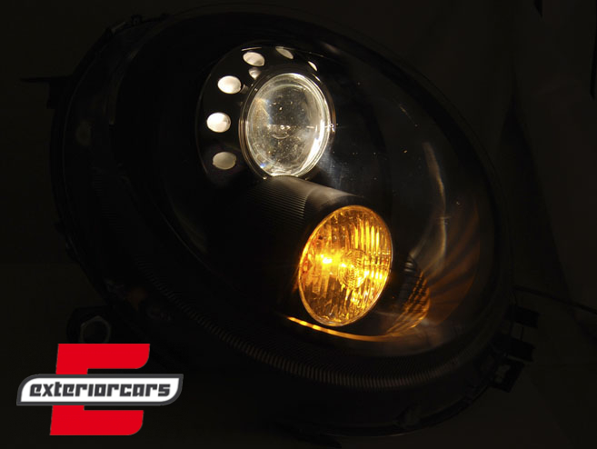 Prednja svjetla Xenon look (crna) / Mini Cooper R56 Clubman R55 Cabrio R57 (2006-2014) - Slika 2