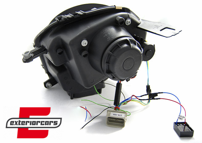 Prednja svjetla LED DRL TubeLight dizajn (crna) / Mini Cooper R56 Clubman R55 Cabrio R57 (2006-2014) - Slika 5