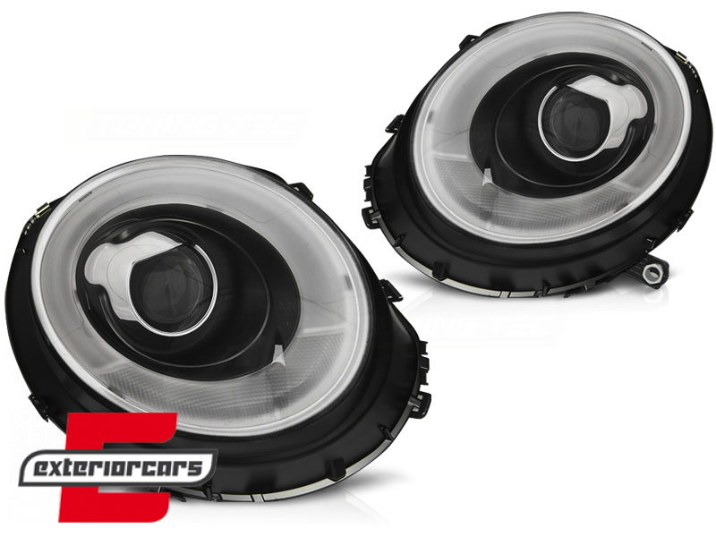 Prednja svjetla LED DRL TubeLight dizajn (crna) / Mini Cooper R56 Clubman R55 Cabrio R57 (2006-2014) - Slika 2
