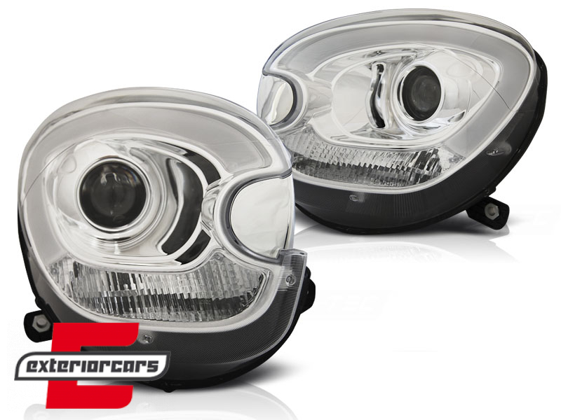 Prednja svjetla LED DRL TubeLight dizajn (chrome) / Mini Countryman R60 Paceman R61 (2010-2016) - Slika 2