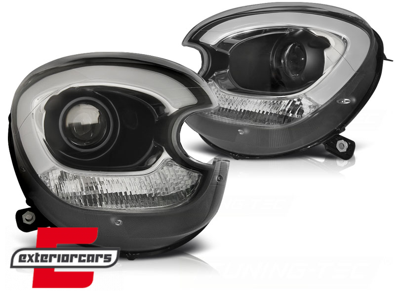 Prednja svjetla LED DRL TubeLight dizajn XENON (crna) / Mini Countryman R60 Paceman R61 (2010-2016) - Slika 2