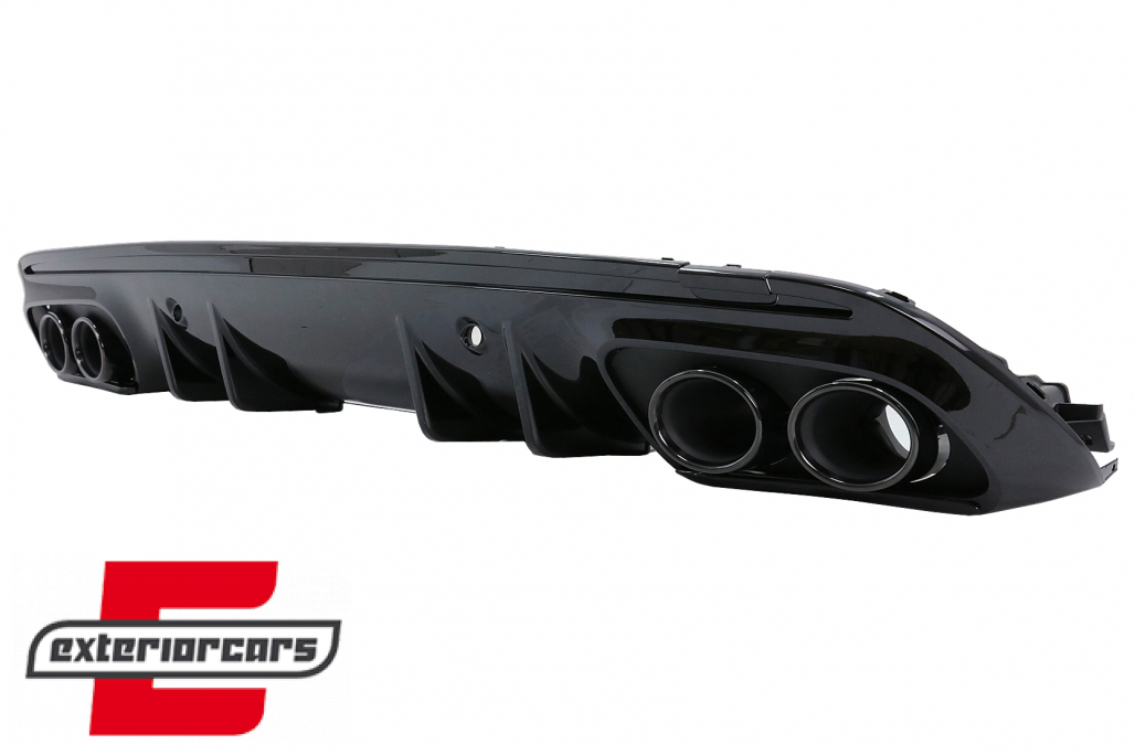 Difuzor zraka & nastavci auspuha C43 AMG dizajn Night paket / Mercedes C-klasa W205 S205 Sport Line (2014-2020) - Slika 2