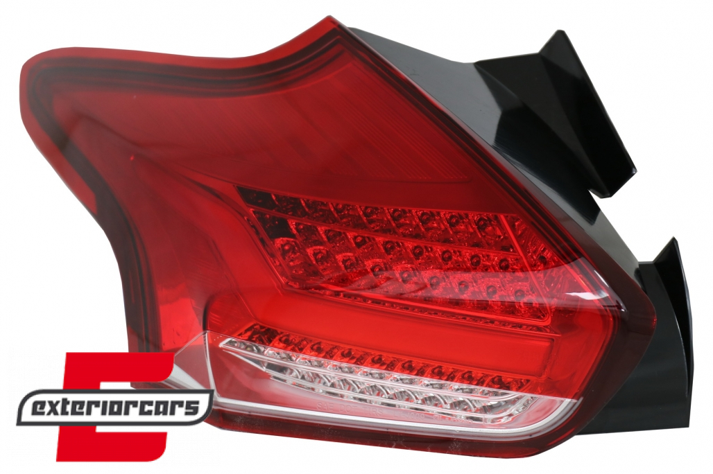 Full LED stražnja svjetla SEQ žmigavci (crvena/kristal) / Ford Focus 3 Hatchback Facelift (2015-2018) - Slika 2