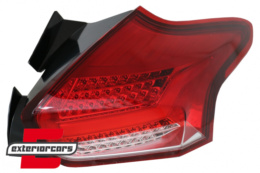 Full LED stražnja svjetla SEQ žmigavci (crvena/kristal) / Ford Focus 3 Hatchback Facelift (2015-2018) - Slika 3