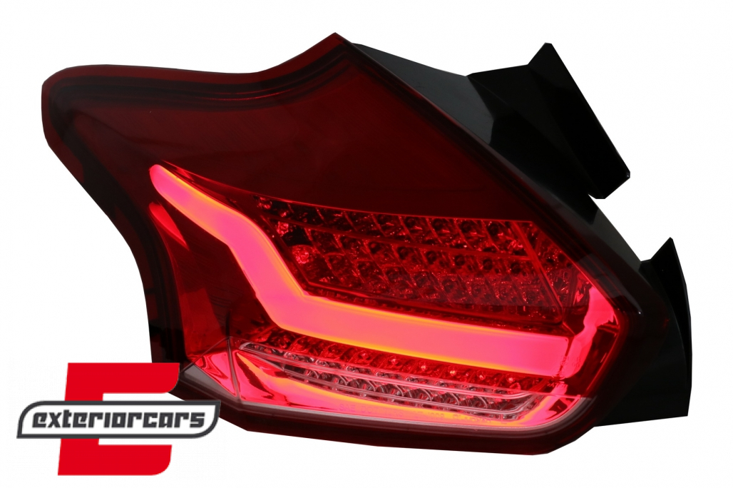 Full LED stražnja svjetla SEQ žmigavci (crvena/kristal) / Ford Focus 3 Hatchback Facelift (2015-2018) - Slika 4