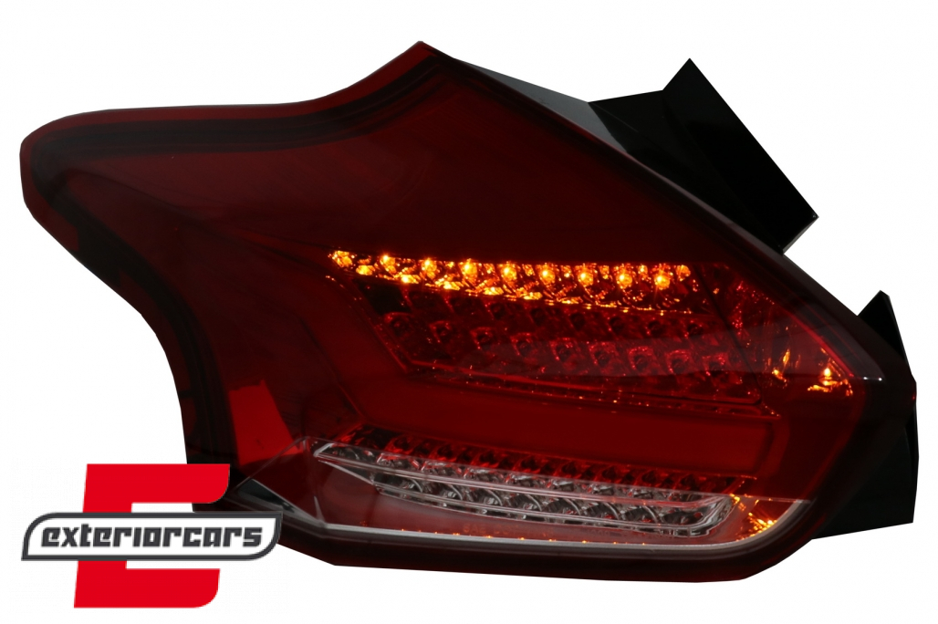 Full LED stražnja svjetla SEQ žmigavci (crvena/kristal) / Ford Focus 3 Hatchback Facelift (2015-2018) - Slika 5