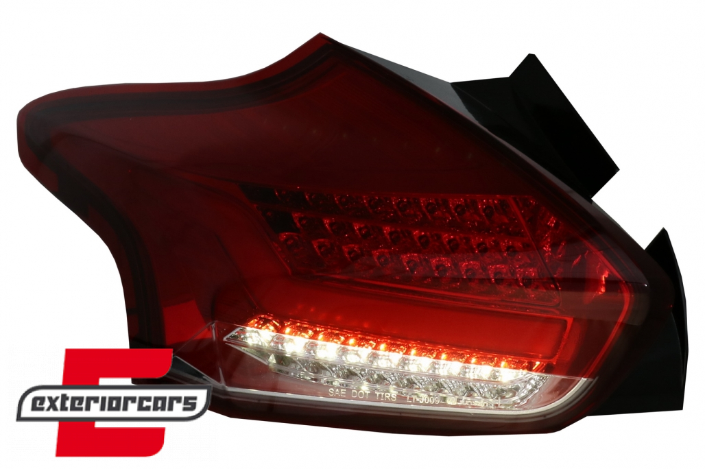 Full LED stražnja svjetla SEQ žmigavci (crvena/kristal) / Ford Focus 3 Hatchback Facelift (2015-2018) - Slika 7