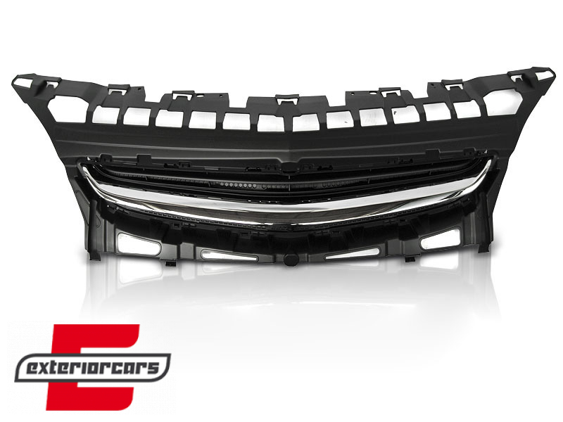 Prednja maska bez znaka (crna/chrome) / Opel Astra J (2012-2015) 5 vrata