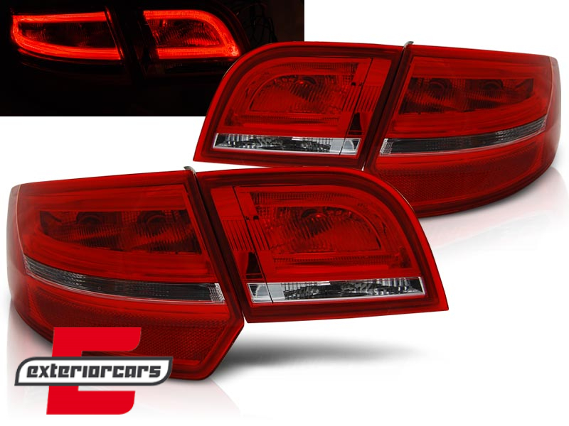 LED stražnja svjetla Facelift dizajn (crvena/kristal) / Audi A3 Sportback (2004-2008)