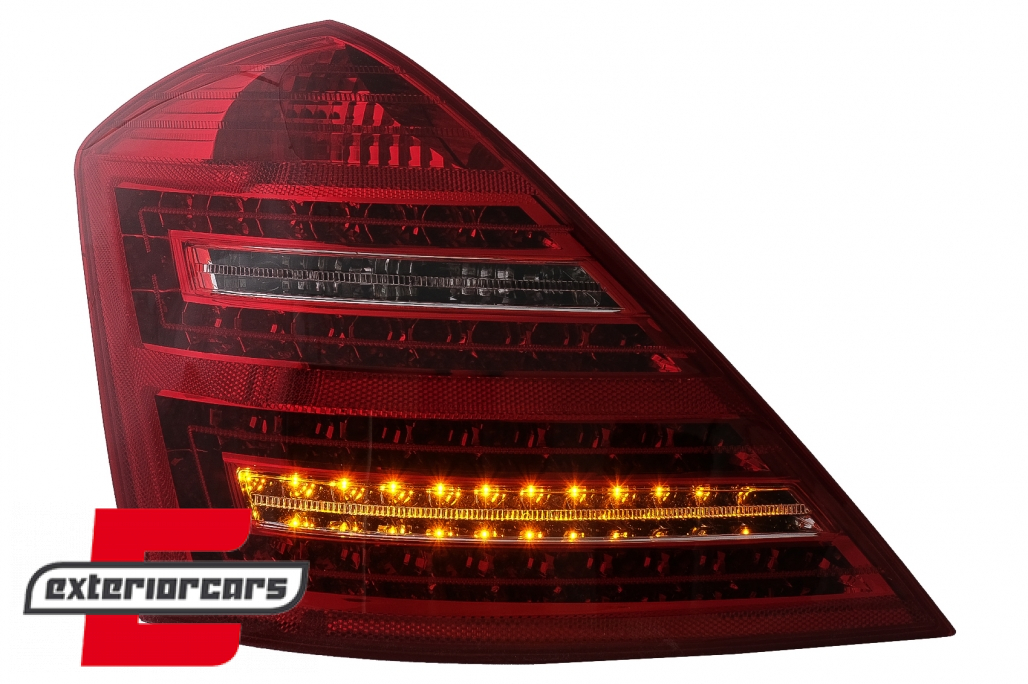 LED stražnja svjetla Facelift dizajn (crvena/kristal) / Mercedes S-klasa W221 (2005-2009) - Slika 5