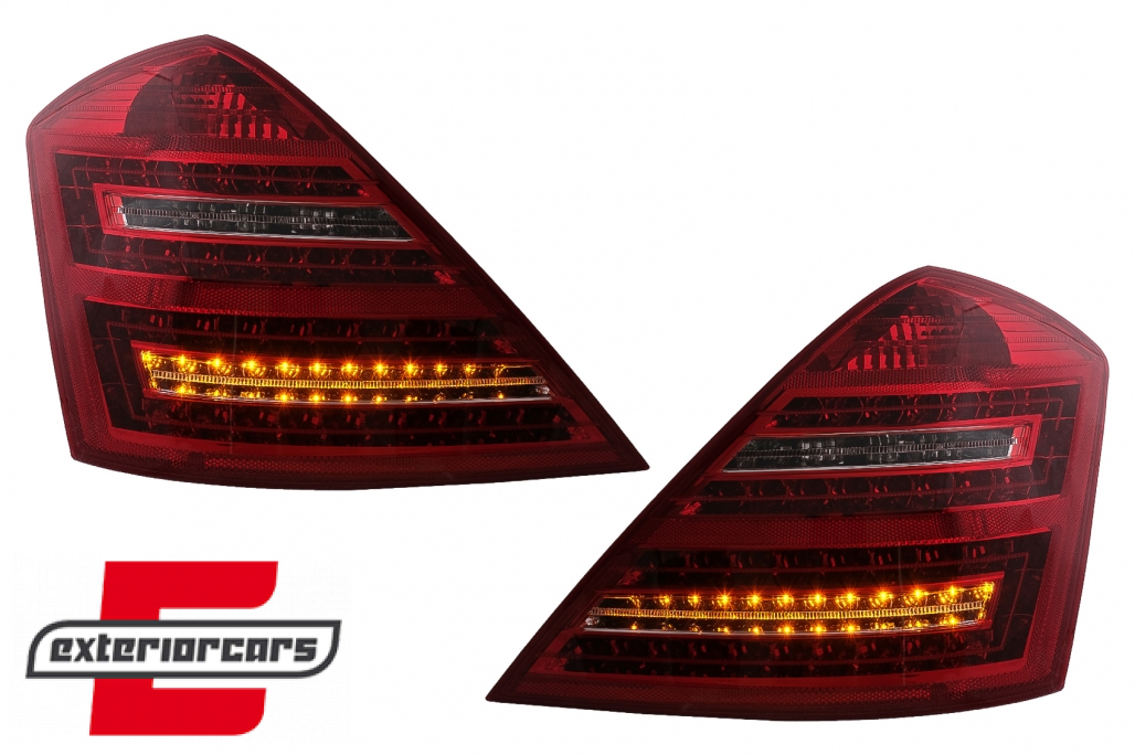 LED stražnja svjetla Facelift dizajn (crvena/kristal) / Mercedes S-klasa W221 (2005-2009) - Slika 6
