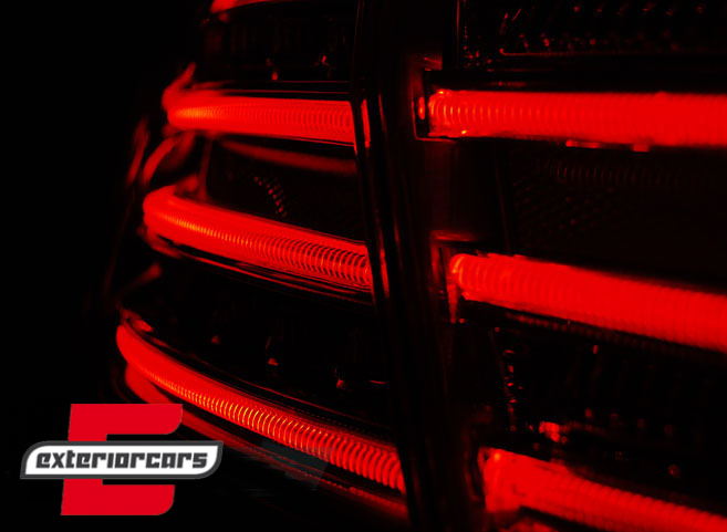 Full LED stražnja svjetla SEQ žmigavci (crvena/kristal) / Mercedes E-klasa W212 limuzina (2009-2013) - Slika 3