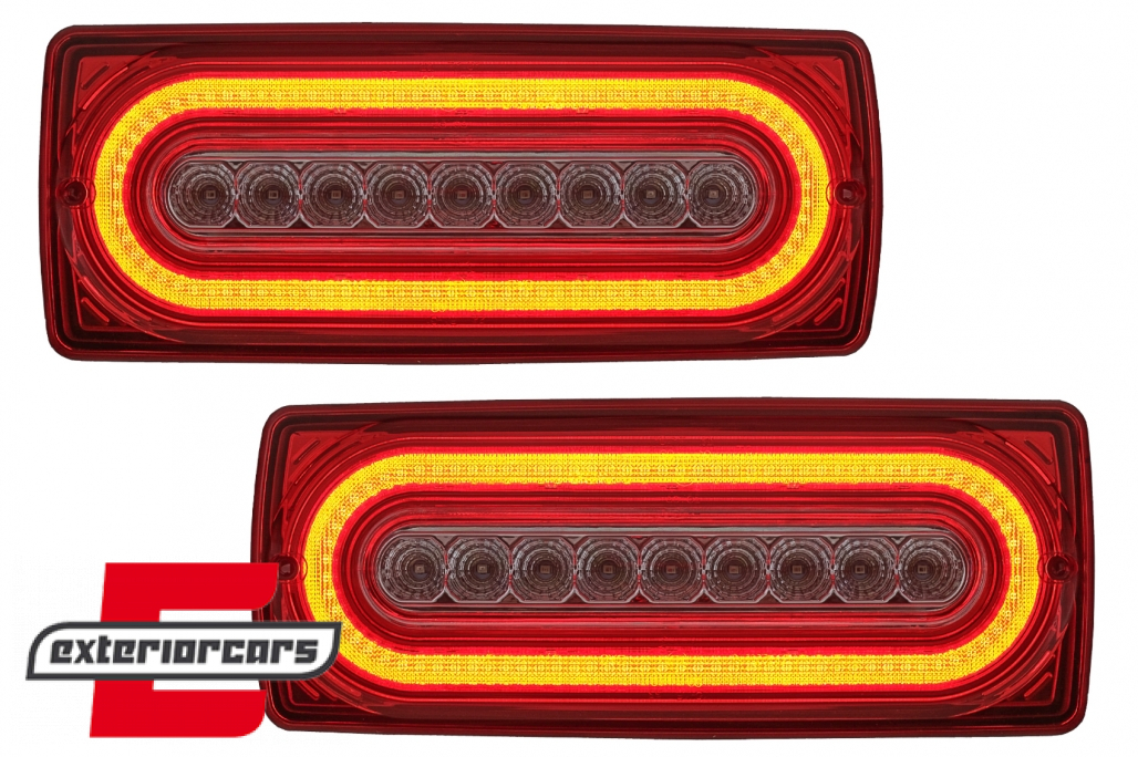 Full LED stražnja svjetla SEQ žmigavci (crvena/kristal) / Mercedes G-klasa W463 (1990-2012) - Slika 2