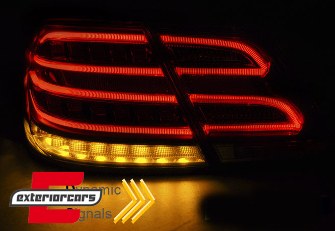 Full LED stražnja svjetla SEQ žmigavci (crvena/kristal) / Mercedes E-klasa W212 limuzina (2009-2013) - Slika 4