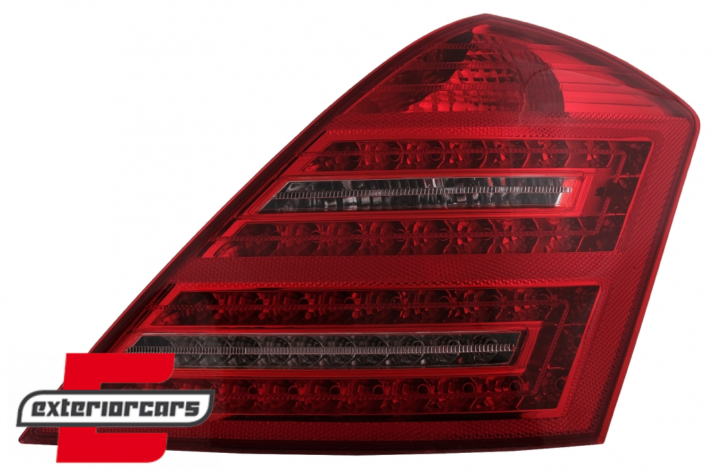 LED stražnja svjetla SEQ žmigavci Facelift dizajn (crvena/kristal) / Mercedes S-klasa W221 (2005-2009) - Slika 15
