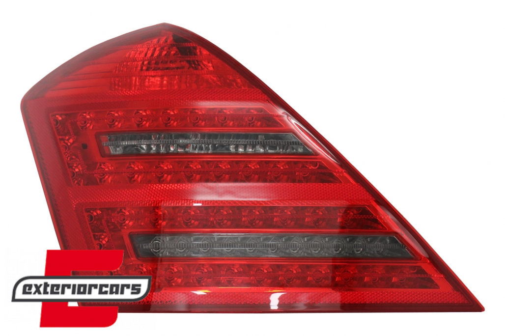 LED stražnja svjetla SEQ žmigavci Facelift dizajn (crvena/smoke) / Mercedes S-klasa W221 (2005-2009) - Slika 2