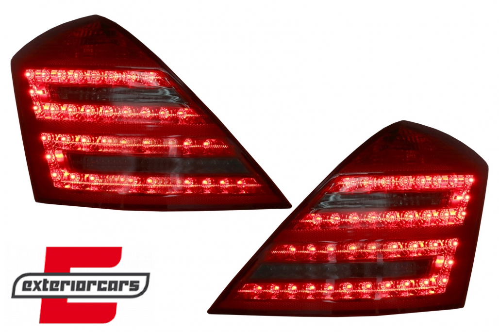 LED stražnja svjetla SEQ žmigavci Facelift dizajn (crvena/smoke) / Mercedes S-klasa W221 (2005-2009) - Slika 5