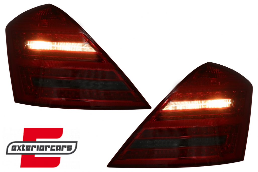 LED stražnja svjetla SEQ žmigavci Facelift dizajn (crvena/smoke) / Mercedes S-klasa W221 (2005-2009) - Slika 6