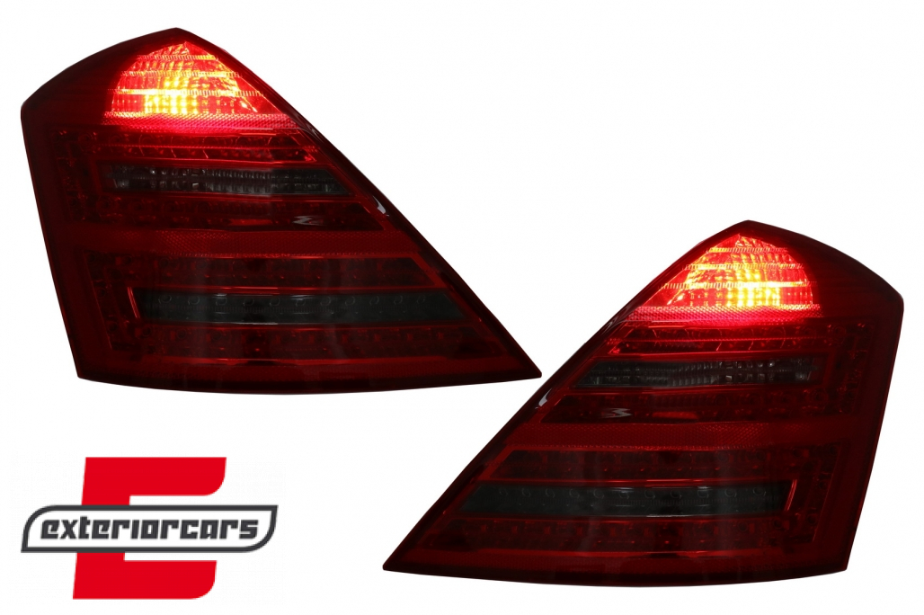 LED stražnja svjetla SEQ žmigavci Facelift dizajn (crvena/smoke) / Mercedes S-klasa W221 (2005-2009) - Slika 8