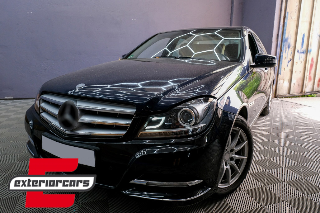 Prednja svjetla LED DRL Xenon look (crna) / Mercedes C-klasa W204 S204 C204 Facelift (2011-2014) - Slika 14