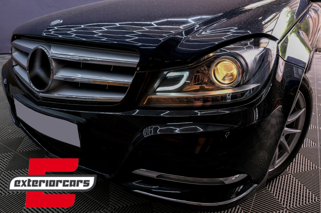 Prednja svjetla LED DRL Xenon look (crna) / Mercedes C-klasa W204 S204 C204 Facelift (2011-2014) - Slika 17