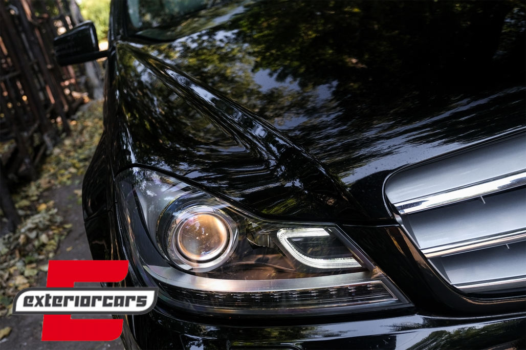 Prednja svjetla LED DRL Xenon look (crna) / Mercedes C-klasa W204 S204 C204 Facelift (2011-2014) - Slika 8