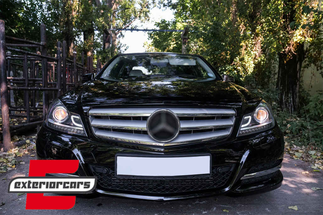 Prednja svjetla LED DRL Xenon look (crna) / Mercedes C-klasa W204 S204 C204 Facelift (2011-2014) - Slika 9