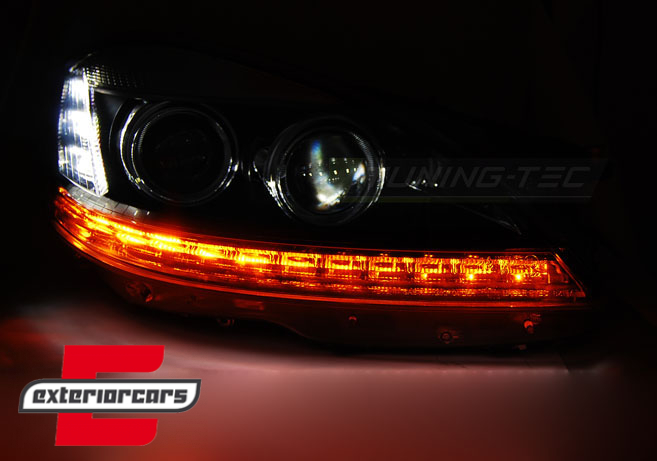 Prednja svjetla LED DRL Facelift look (chrome) / Mercedes S-klasa W221 (2005-2009) - Slika 2