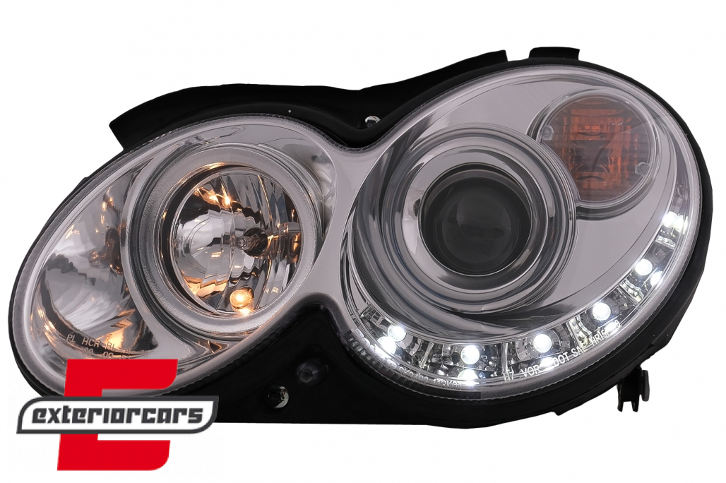 Prednja svjetla LED DayLight (chrome) / MERCEDES CLK W209 (2003-2010) - Slika 3