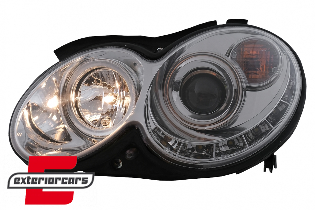 Prednja svjetla LED DayLight (chrome) / MERCEDES CLK W209 (2003-2010) - Slika 6