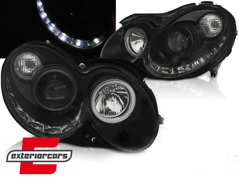 Prednja svjetla LED DayLight (crna) / MERCEDES CLK W209 (2003-2010)