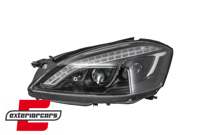 Prednja svjetla LED DRL W222 look (crna) / Mercedes S-klasa W221 (2005-2009) - Slika 3