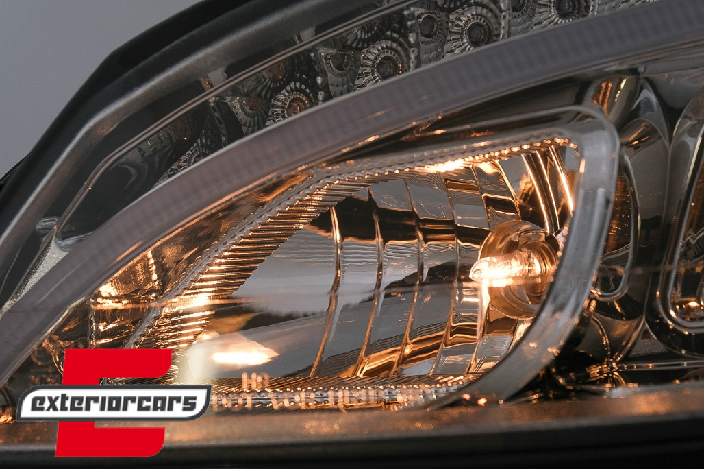 Prednja svjetla LED DRL W205 look (chrome) / Mercedes C klasa W204 S204 limuzina karavan (2007-2010) - Slika 13