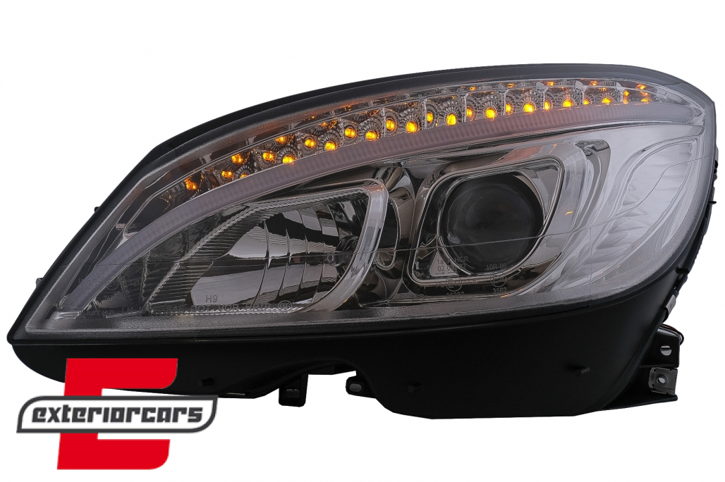 Prednja svjetla LED DRL W205 look (chrome) / Mercedes C klasa W204 S204 limuzina karavan (2007-2010) - Slika 15