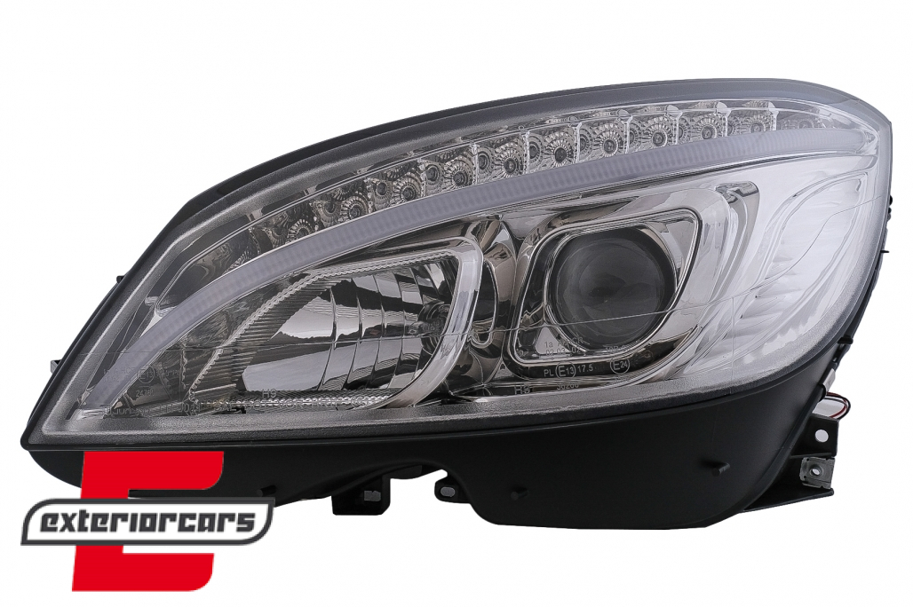 Prednja svjetla LED DRL W205 look (chrome) / Mercedes C klasa W204 S204 limuzina karavan (2007-2010) - Slika 19