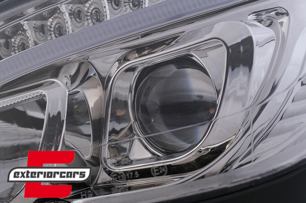 Prednja svjetla LED DRL W205 look (chrome) / Mercedes C klasa W204 S204 limuzina karavan (2007-2010) - Slika 20