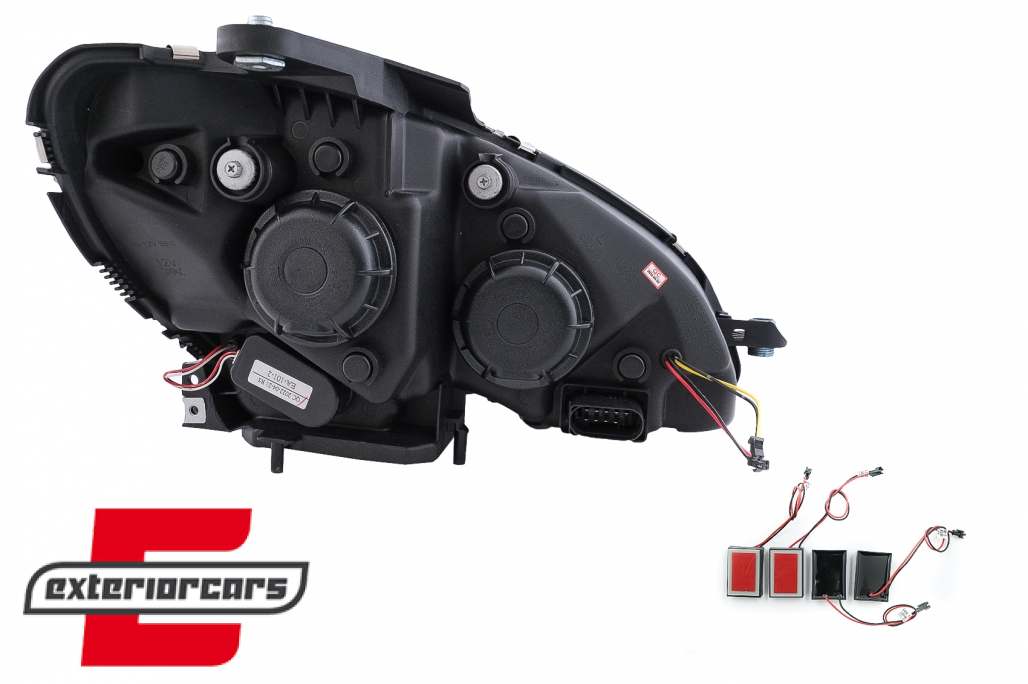 Prednja svjetla LED DRL W205 look (chrome) / Mercedes C klasa W204 S204 limuzina karavan (2007-2010) - Slika 22