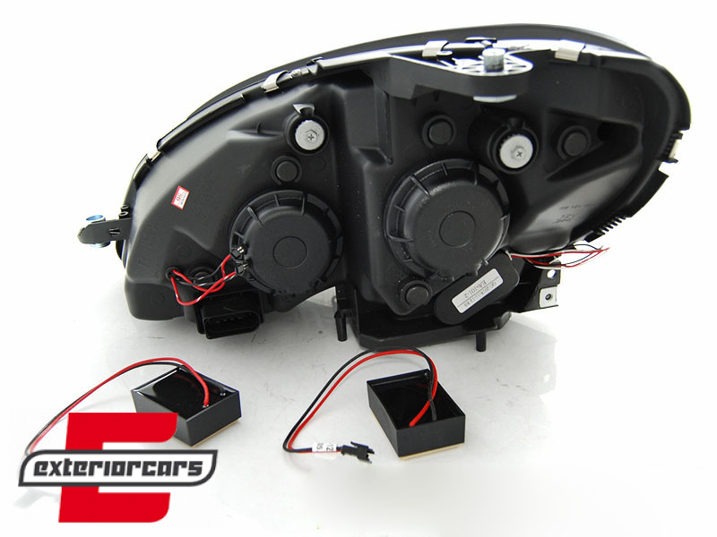 Prednja svjetla LED DRL W205 look (crna) / Mercedes C klasa W204 S204 limuzina karavan (2007-2010) - Slika 4