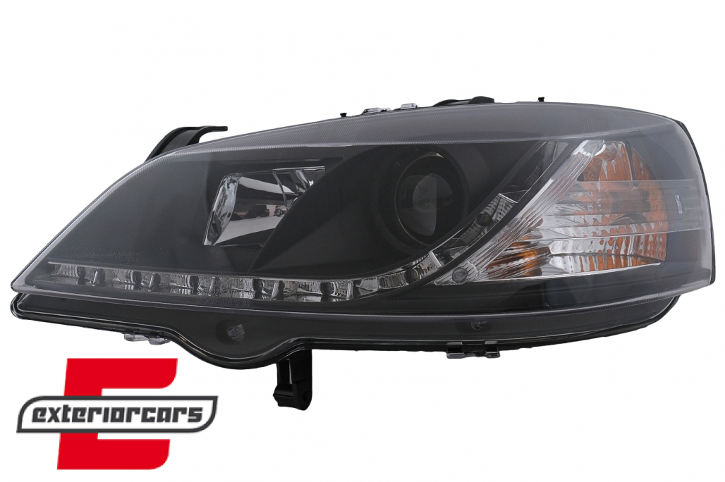 Prednja svjetla LED DayLight (crna) / Opel Astra G (1997-2004) - Slika 11