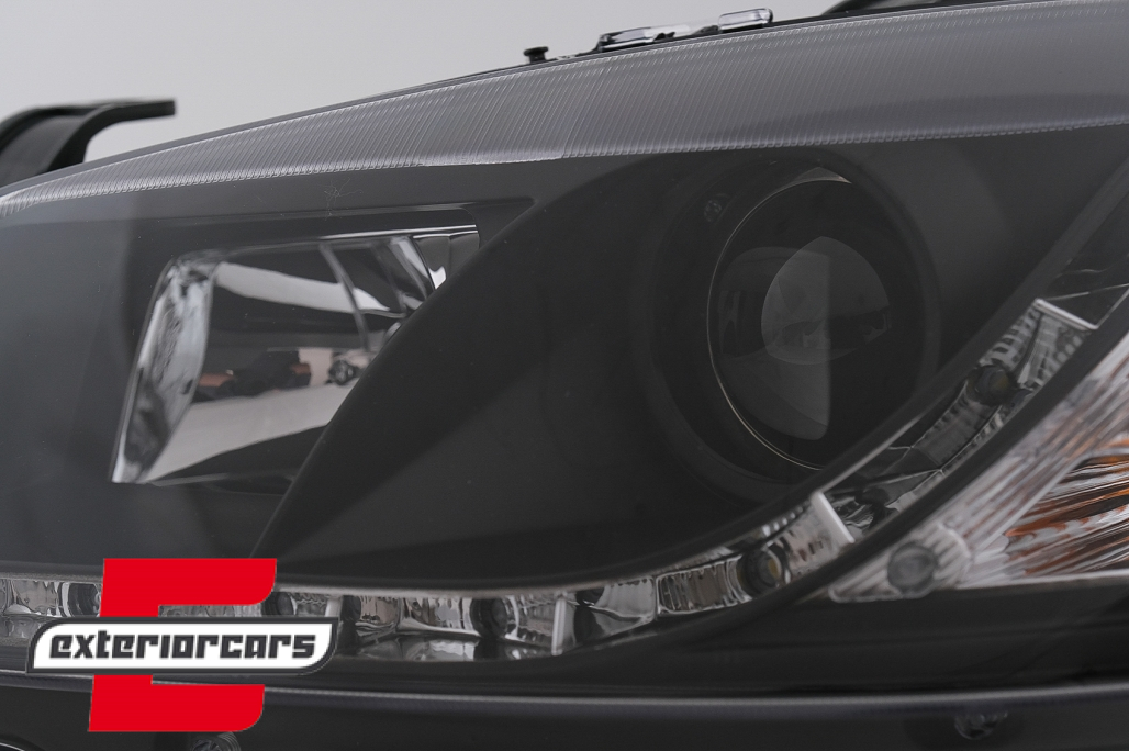 Prednja svjetla LED DayLight (crna) / Opel Astra G (1997-2004) - Slika 13