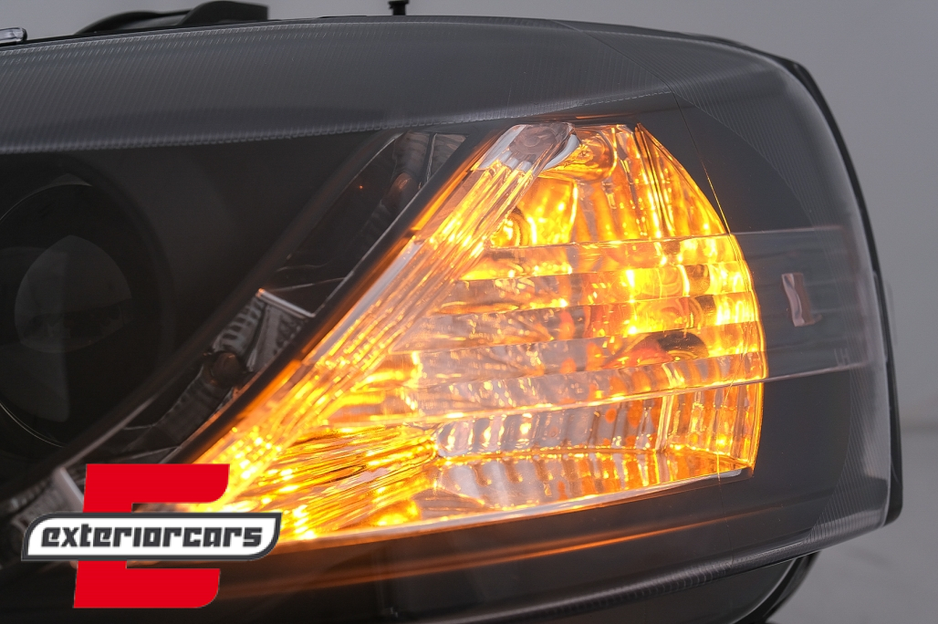 Prednja svjetla LED DayLight (crna) / Opel Astra G (1997-2004) - Slika 7