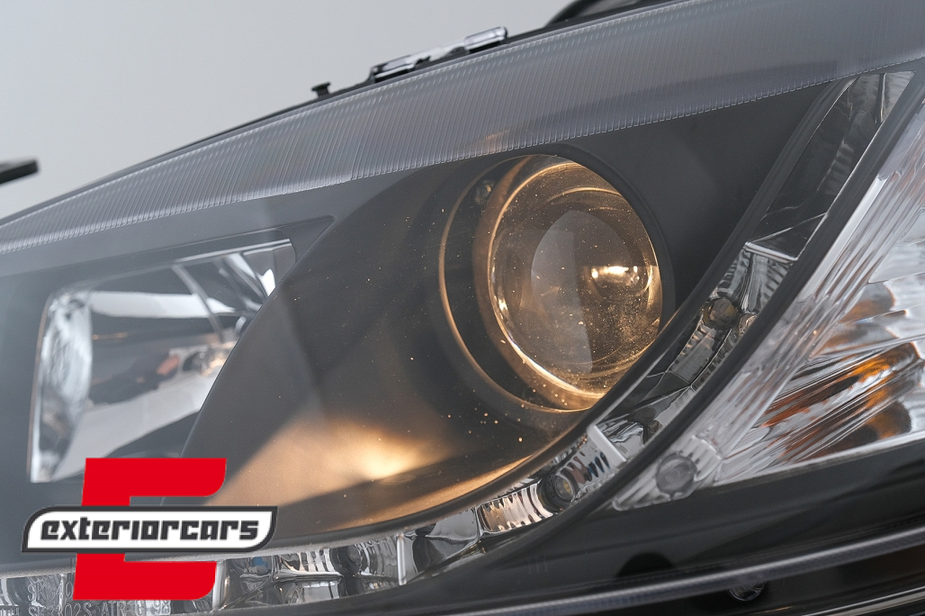 Prednja svjetla LED DayLight (crna) / Opel Astra G (1997-2004) - Slika 10