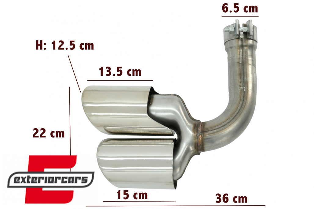 Nastavci auspuha S-dizajn (chrome) / Porsche Cayenne 9Y0 SUV 3.0 (2018-) - Slika 3