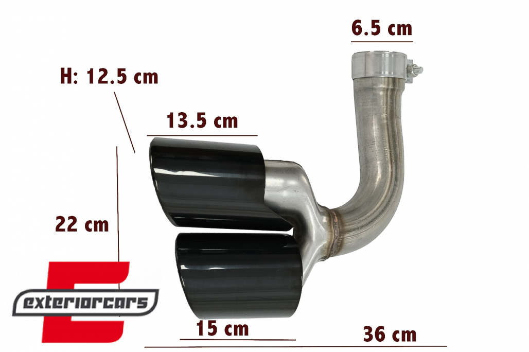 Nastavci auspuha S-dizajn (crna) / Porsche Cayenne 9Y0 SUV 3.0 (2018-) - Slika 3