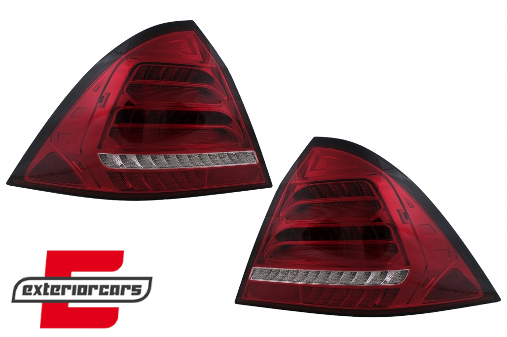 Full LED stražnja svjetla SEQ žmigavci (crvena/kristal) / Mercedes C-klasa W203 (2000-2004) limuzina - Slika 15