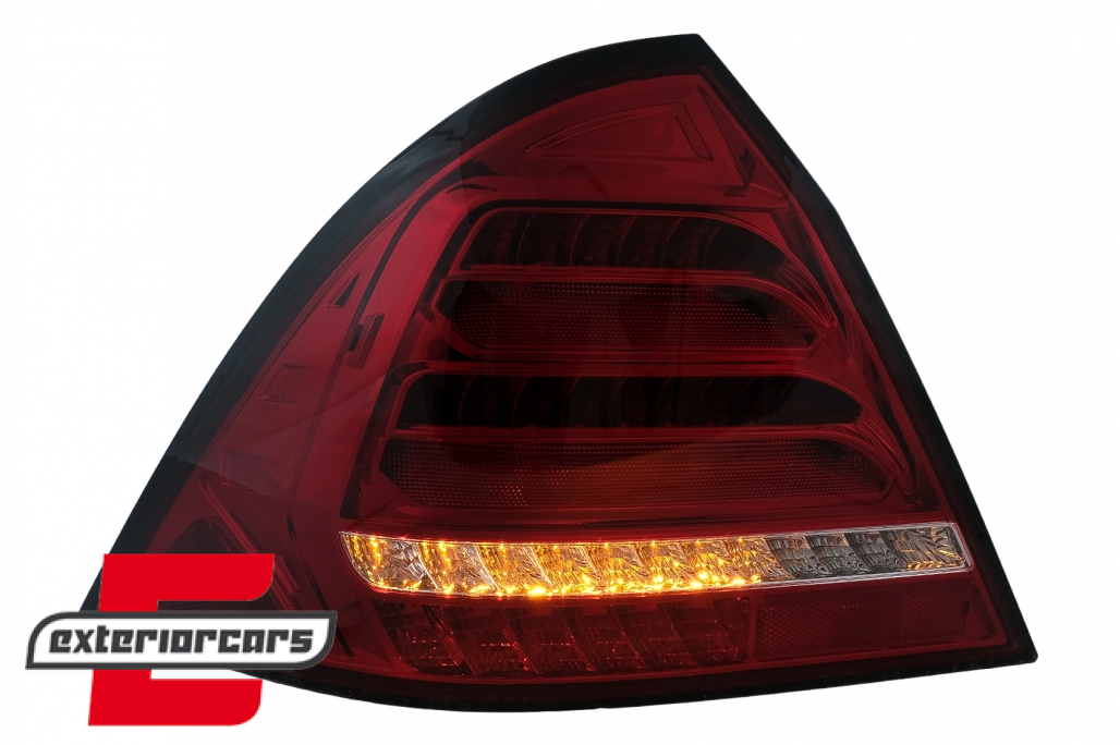 Full LED stražnja svjetla SEQ žmigavci (crvena/kristal) / Mercedes C-klasa W203 (2000-2004) limuzina - Slika 4