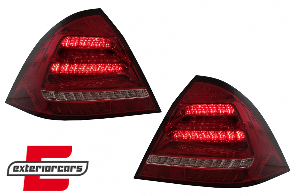 Full LED stražnja svjetla SEQ žmigavci (crvena/kristal) / Mercedes C-klasa W203 (2000-2004) limuzina - Slika 8