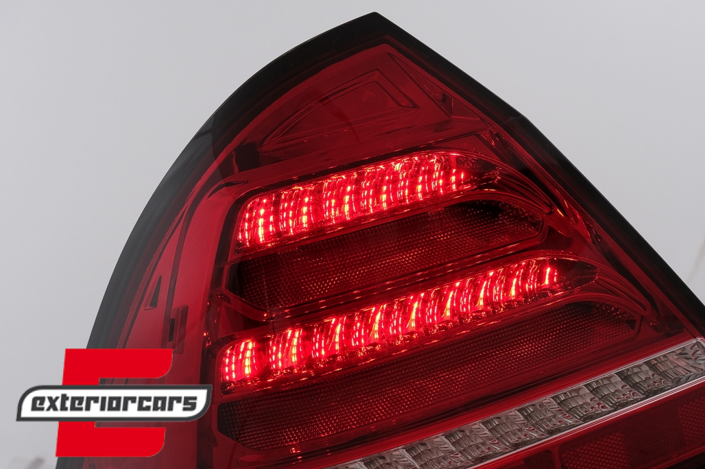 Full LED stražnja svjetla SEQ žmigavci (crvena/kristal) / Mercedes C-klasa W203 (2000-2004) limuzina - Slika 9