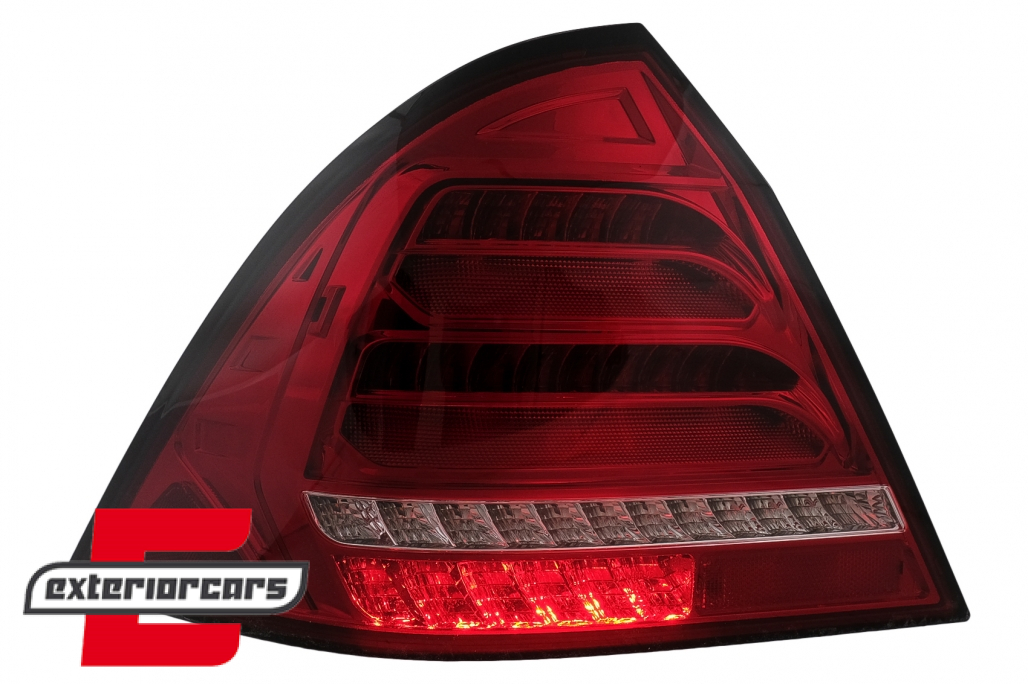 Full LED stražnja svjetla SEQ žmigavci (crvena/kristal) / Mercedes C-klasa W203 (2000-2004) limuzina - Slika 10
